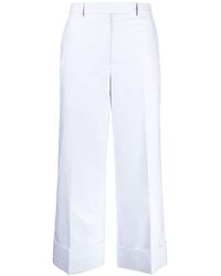 Thom Browne - Sack Tailored Cotton Cropped Trousers - Lyst