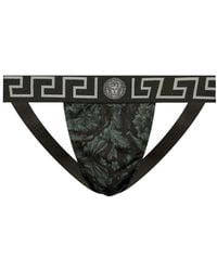 Versace - Barocco Stretch-Cotton Jockstrap - Lyst