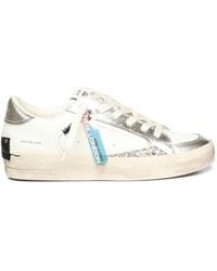 Crime London - Sk8 Deluxe Glitter-Detail Sneakers - Lyst
