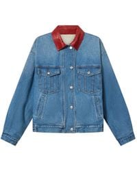 Isabel Marant - Reversible Shearling-Effect Denim Jacket - Lyst