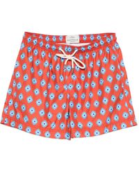 Peninsula - Badeshorts Mit Geometrischem Muster - Lyst