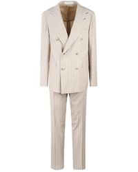 Tagliatore - Pinstriped Double-Breasted Suit - Lyst