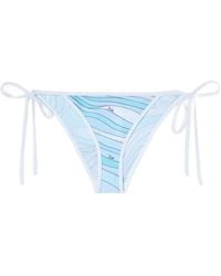 PUCCI - Marmo-Print Side-Tie Bikini Bottoms - Lyst