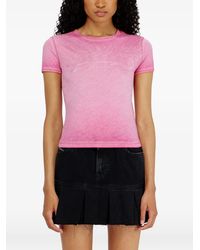 DIESEL - Graphic-Print Pigment-Dyed T-Shirt - Lyst