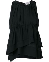 3.1 Phillip Lim Seidenoberteil im Lagen-Look - Schwarz