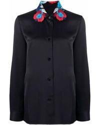 Jil Sander - Chemise En Satin À Fleurs Brodées - Lyst
