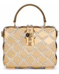Dolce & Gabbana - Dolce Box-Handtasche mit Strassverzierung - Lyst