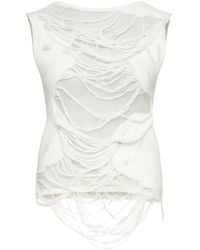 MM6 by Maison Martin Margiela - ダメージ トップ - Lyst