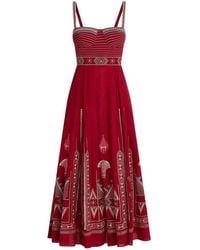 Emporio Sirenuse - Embroidered-Detail Sleeveless Dress - Lyst