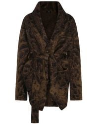 Etro - Cardigan Ceinturé À Imprimé Léopard - Lyst