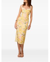 Mint Velvet - Floral-Print Sweetheart-Neck Midi Dress - Lyst