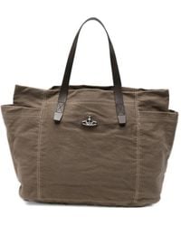 Vivienne Westwood - Medium Henry Contrast-Stitch Tote Bag - Lyst