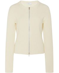 Rosetta Getty - Cardigan A Coste Con Zip - Lyst