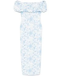 ROWEN ROSE - Abito Lungo Con Stampa - Lyst