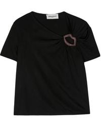 Sonia Rykiel - Mouth-Detail Jersey T-Shirt - Lyst