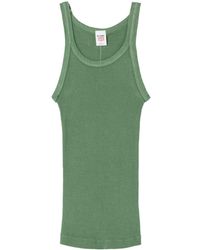 RE/DONE - Ribbed Cotton Scoop Neck Tank Top - Lyst