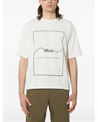 NANGA - Graphic Crewneck T-Shirt - Lyst