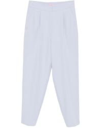 Carla G - Pleated-Detail Tapered-Leg Trousers - Lyst