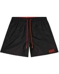 DIESEL - Drawstring Logo-Detail Swim Shorts - Lyst