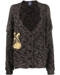 VITELLI - Embroidered-Detail Knit Cardigan - Lyst