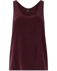 Pinko - V-Neck Silk Top - Lyst