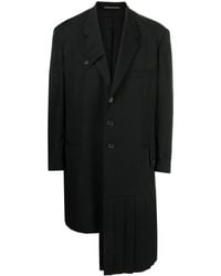 Yohji Yamamoto - Slogan-Print Single-Breasted Coat - Lyst
