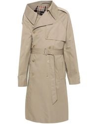 Balenciaga - Asymmetric-lapels Trench Coat - Lyst