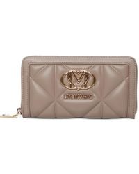 Love Moschino - Quilted Logo-Plaque Wallet - Lyst