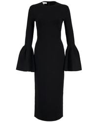 Stella McCartney - Bell Sleeve Midi Dress - Lyst