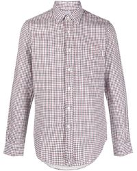 Aspesi - Checked Buttoned Cotton Shirt - Lyst