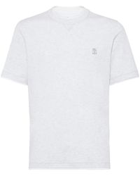 Brunello Cucinelli - T-Shirt With Faux-Layering - Lyst