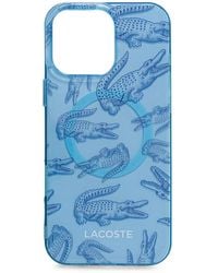 Lacoste - Crocodile-Print Iphone 16 Case - Lyst