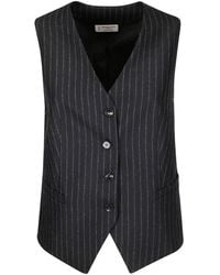 Alberto Biani - Pinstripe-Pattern Waistcoat - Lyst