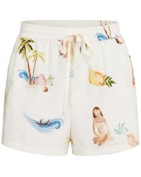 Seafolly - Short Imprimé À Lien De Resserrage - Lyst