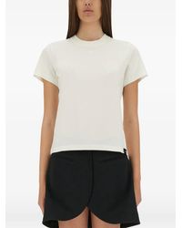 Courreges - Short-Sleeve Cotton T-Shirt With Crew Neckline - Lyst