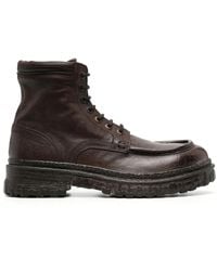 Moma - Lace-Up Calf Leather Ankle Boots - Lyst
