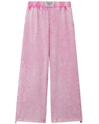 Mini Cream - Logo-Print Wide-Leg Trousers - Lyst