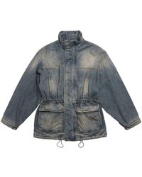 Balenciaga - Faded Denim Jacket - Lyst
