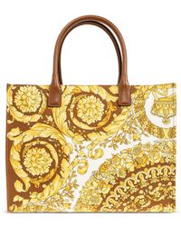 Versace - Shopper Met Barokprint En Logo-Applicatie - Lyst