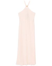 Max Mara - Eghiotto Halterneck-Tone Hardware Maxi Dress - Lyst