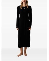 DKNY - Ribbed-Knit Logo-Patch Nightdress - Lyst