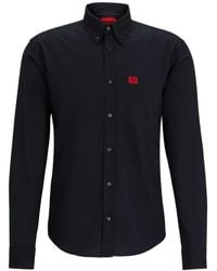 HUGO - Chemise En Coton À Logo Appliqué - Lyst