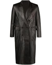 Salvatore Santoro - Double-Breasted Leather Coat - Lyst