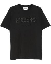 Iceberg - T-Shirt À Logo Brodé - Lyst