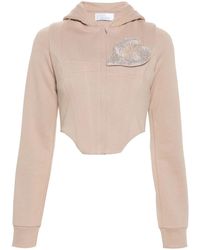 GIUSEPPE DI MORABITO - Rhinestone-Embellished Corset Top - Lyst