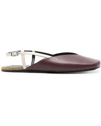 Ami Paris - Leather Slingback Ballet Flats - Lyst