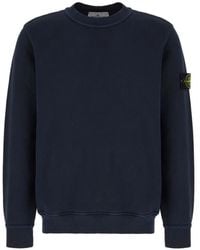 Stone Island - 6100060 Organic Cotton Fleece Sweatshirt - Lyst
