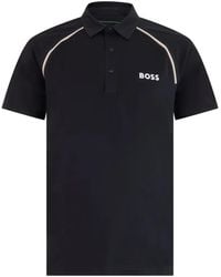 BOSS - Polo À Logo Imprimé Et Finitions Passepoilées - Lyst