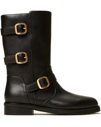 Twinset - Bikerstiefel Mit Dreifach-Schnalle - Lyst