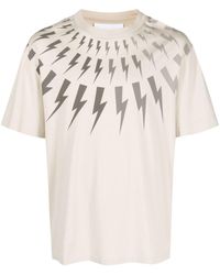 Neil Barrett - T-shirt en coton à imprimé Thunderbolt - Lyst